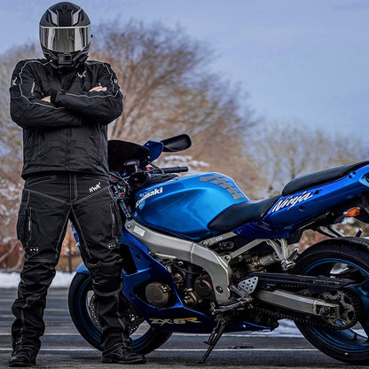 HWK Spyder Men's Motorcycle Jacket - Weather Resistant Cordura Fabric for Ultimate Enduro Motocross Performance
