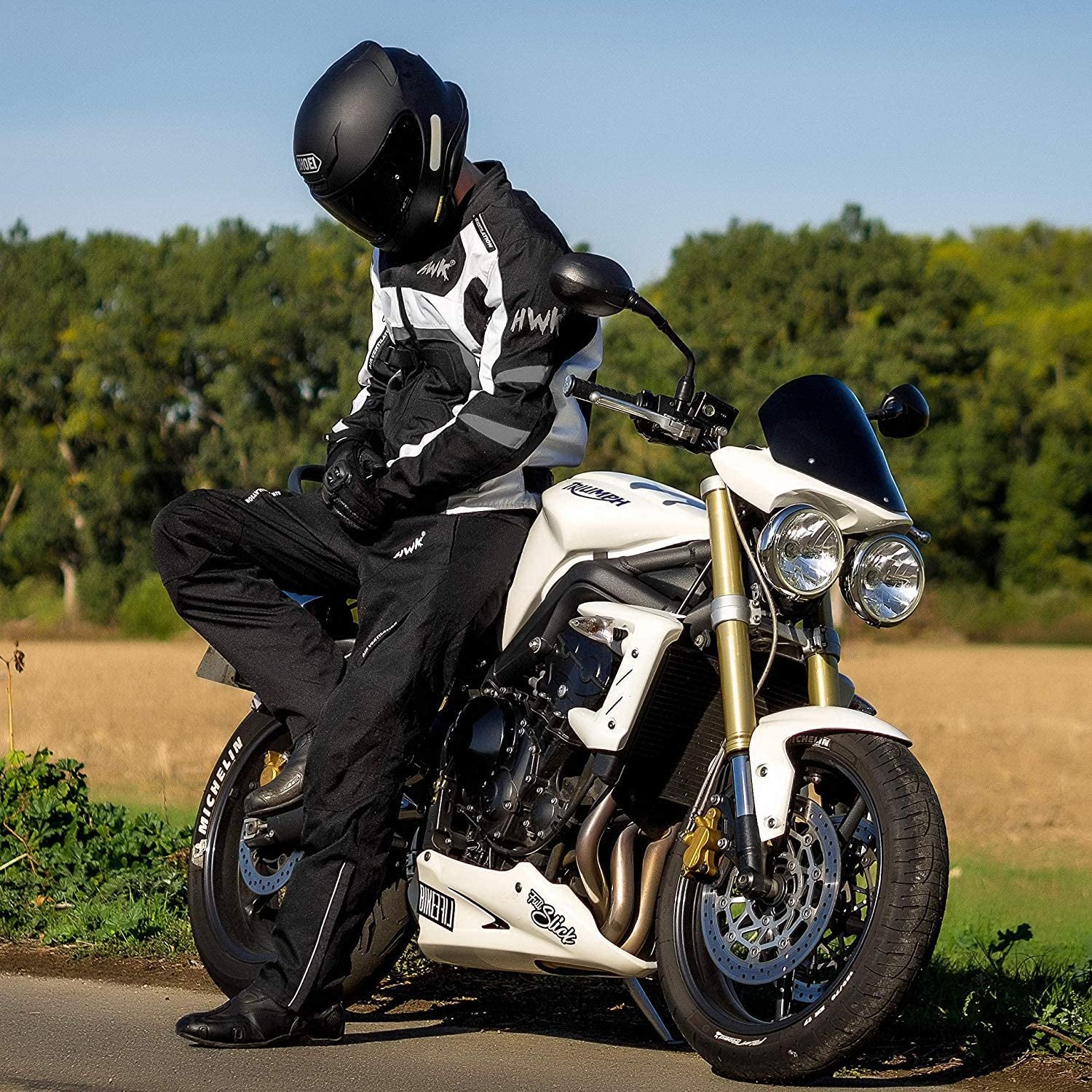HWK Spyder Men's Motorcycle Jacket - Weather Resistant Cordura Fabric for Ultimate Enduro Motocross Performance